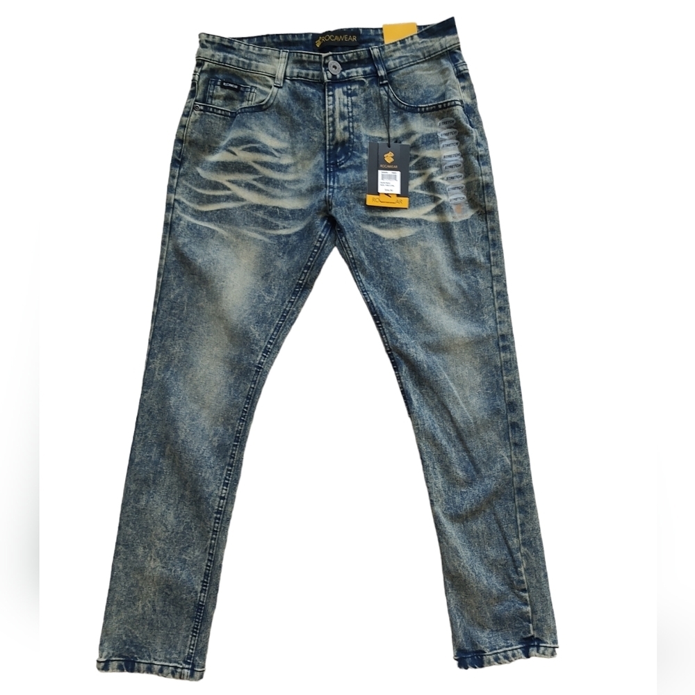 Rocawear Mens Stonewashed Skinny Stretch Jeans Sz.32x32 NWT
